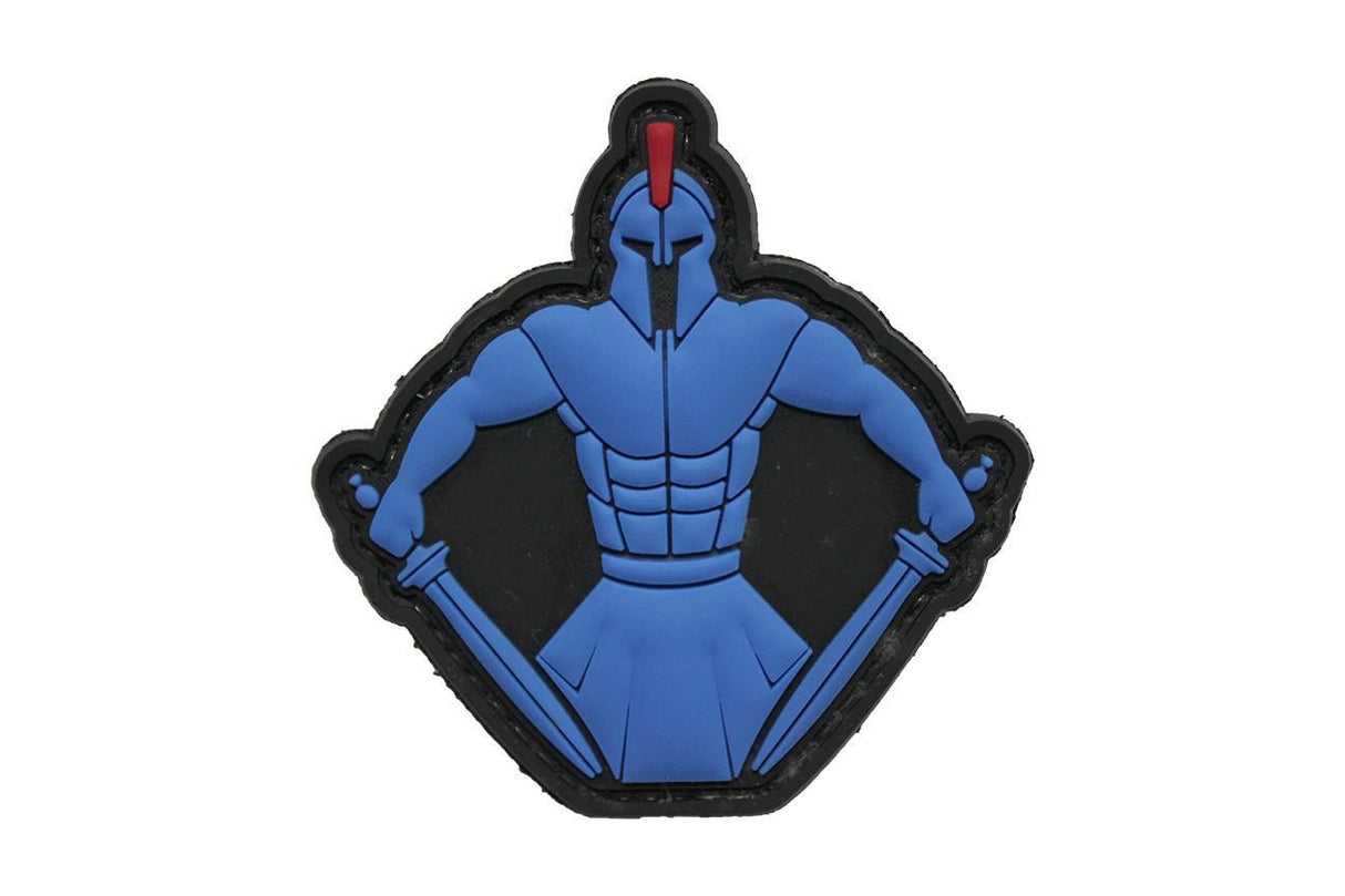 Spartan Warrior Molon Labe Blue PVC patch