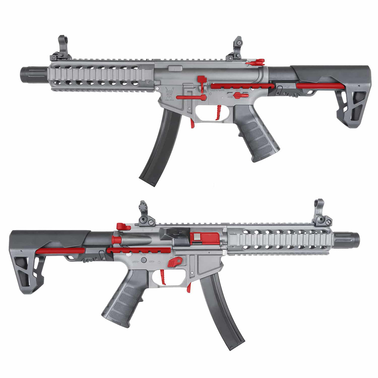 King Arms PDW 9mm SBR Long – Grey & Red LTD Edition