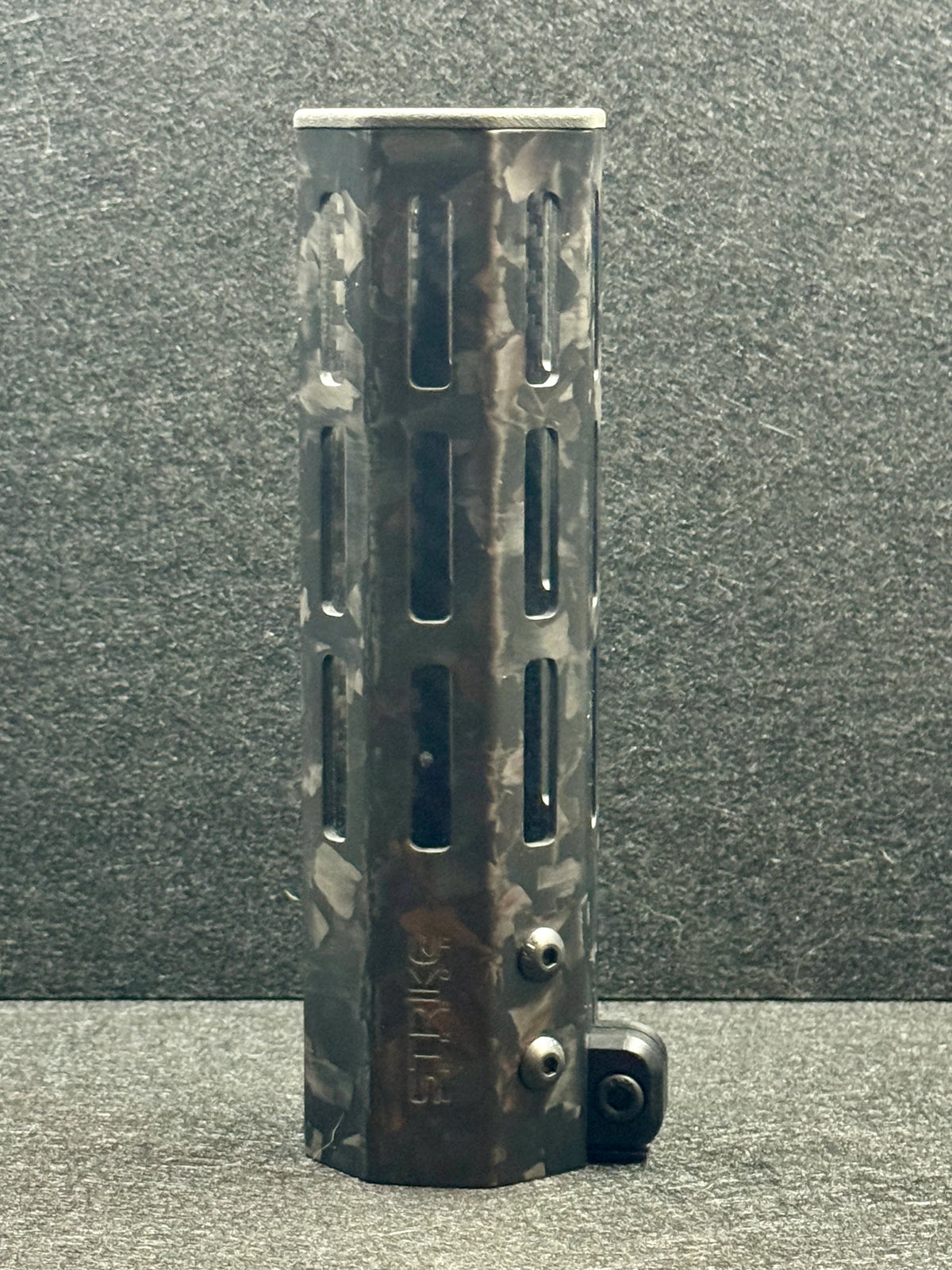 Strike Carbon 50mm wide forged carbon fibre handguard with marbled finish