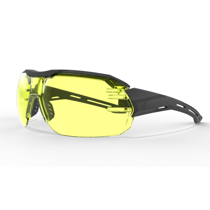 Edge Tactical Kabru - Black Frame with Black TPR / Vapor Shield Yellow Lens