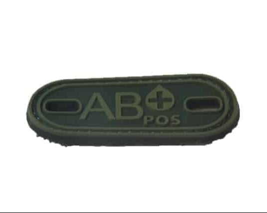 AB Positive blood type patch (Green) (Fits boot lace)-Socom Tactical Airsoft-Socom Tactical Airsoft