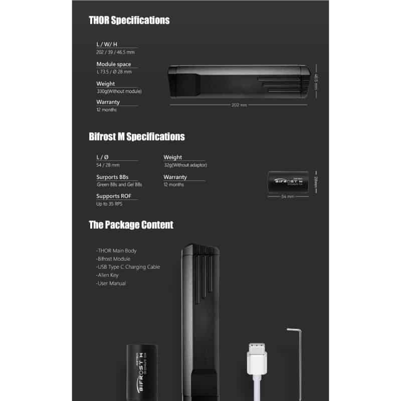 Acetech Thor Tracer Unit Set With VIK Rail For Krytac Vector-Acetech-Socom Tactical Airsoft