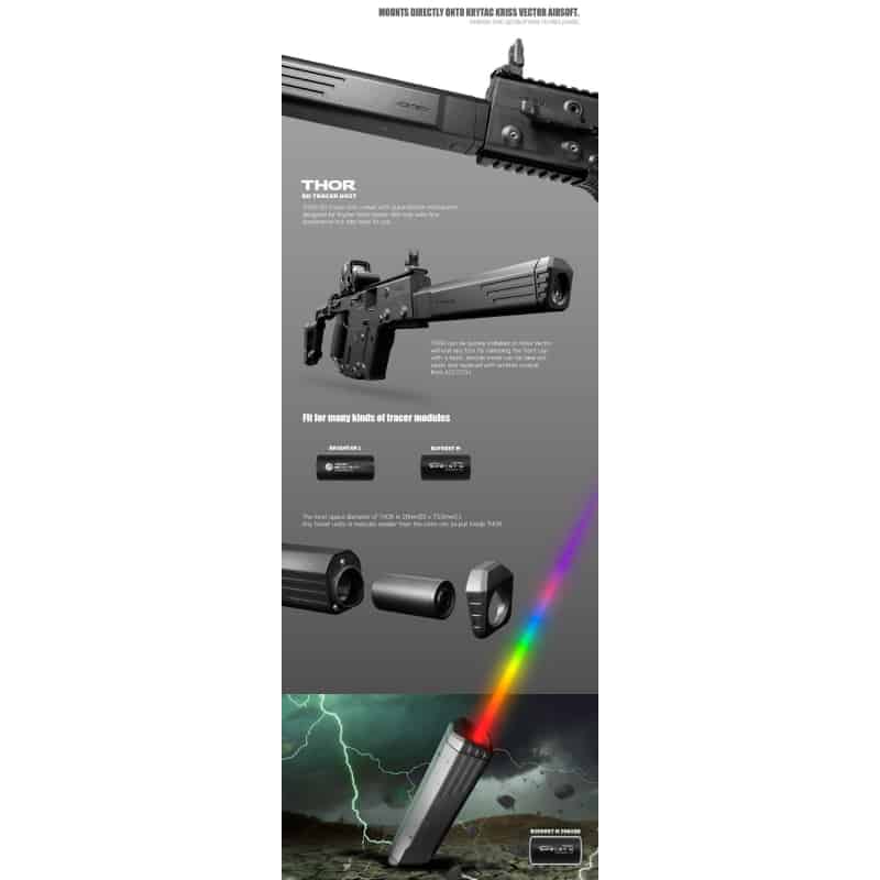 Acetech Thor Tracer Unit Set With VIK Rail For Krytac Vector-Acetech-Socom Tactical Airsoft