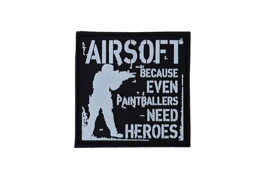 Airsoft, because even paintballers need heroes patch (Black)-Kombat UK-Socom Tactical Airsoft