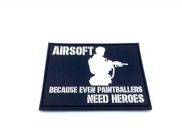 Airsoft: Because Even Paintballers Need Heroes patch (White)-Socom Tactical Airsoft-Socom Tactical Airsoft