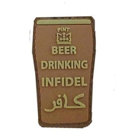 Beer Drinking Infidel patch (Tan)-Socom Tactical Airsoft-Socom Tactical Airsoft
