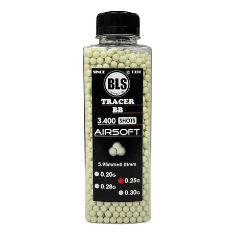 BLS 0.25g Tracer BB Bottle (3400) - Green-BLS-Socom Tactical Airsoft