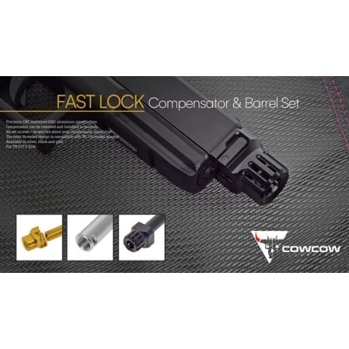 Cow Cow TM Glock Fast Lock Compensator & Barrel Set - Black-COW COW Technology-Socom Tactical Airsoft