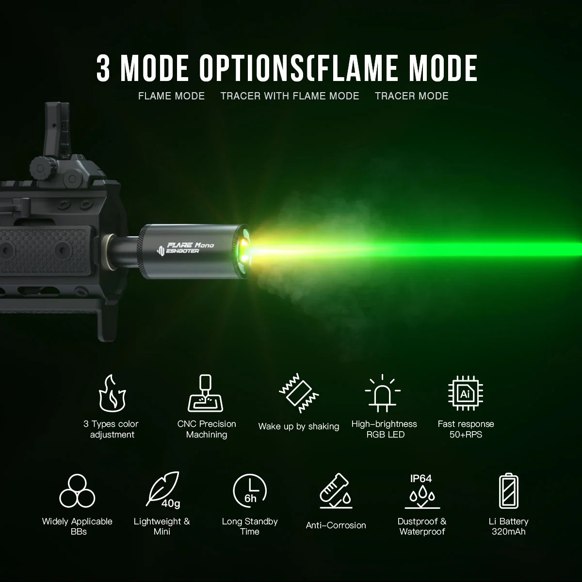 E-Shooter Flare Mono Tracer Unit-E-Shooter-Socom Tactical Airsoft