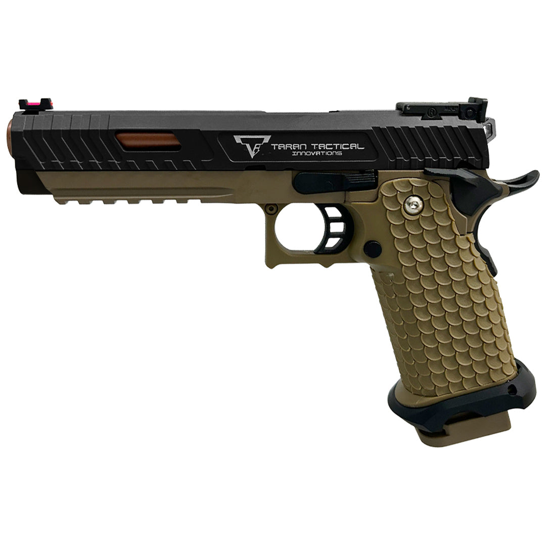 E&C Hi-Capa 5.1 TTI GBB Pistol - Black Slide/Tan Frame-E&C-Socom Tactical Airsoft