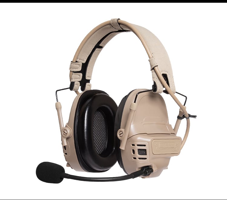 FMA-FCS Falcon Ears Tactical Communication Headset STD (Black / Tan)-FMA Tactical Gear-Socom Tactical Airsoft