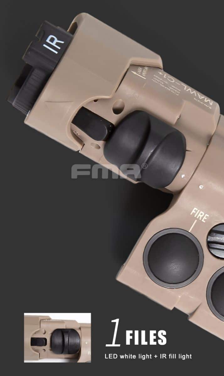 FMA MAWL-C+ Weapon Light (Nylon Version) Black / Dark Earth-FMA Tactical Gear-Socom Tactical Airsoft