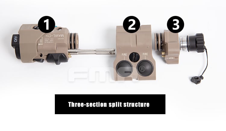 FMA MAWL-C+ Weapon Light (Nylon Version) Black / Dark Earth-FMA Tactical Gear-Socom Tactical Airsoft