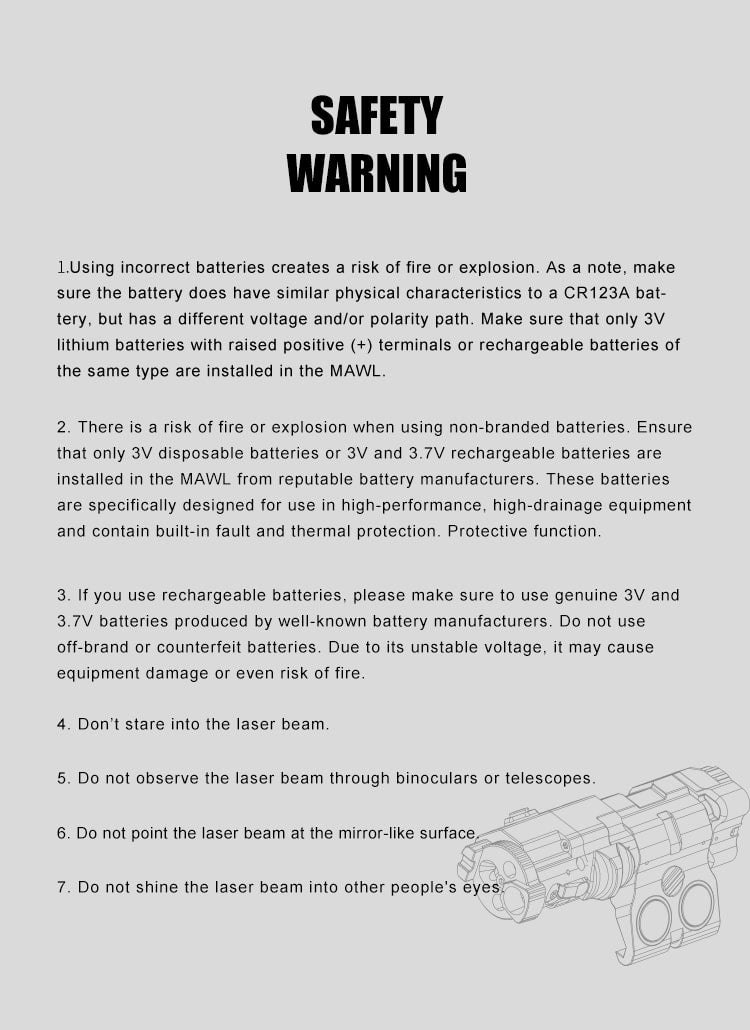 FMA MAWL-C+ Weapon Light (Nylon Version) Black / Dark Earth-FMA Tactical Gear-Socom Tactical Airsoft