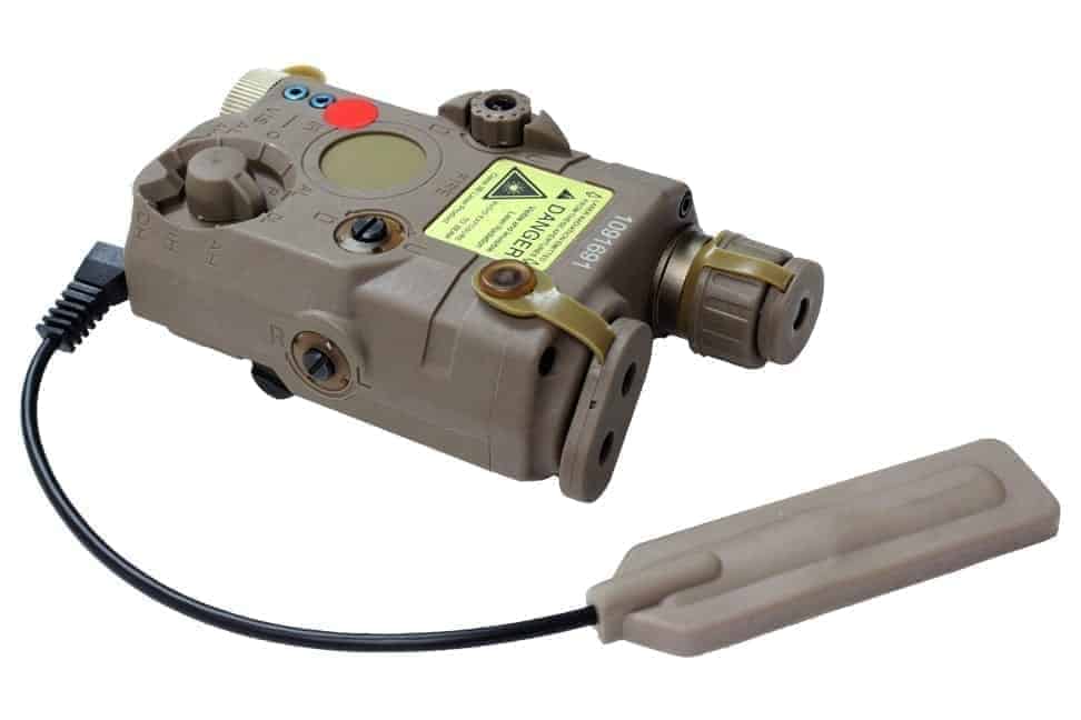 FMA PEQ LA5 LED White Light + Red Laser With IR Dark Earth-FMA Tactical Gear-Socom Tactical Airsoft