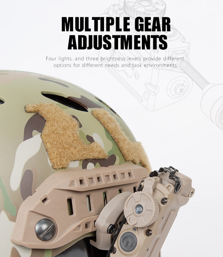FMA Rattler Stalk Helmet Light System - Dark Earth-FMA Tactical Gear-Socom Tactical Airsoft