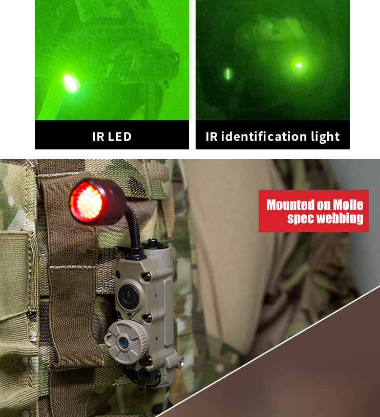 FMA Rattler Stalk Helmet Light System - Dark Earth-FMA Tactical Gear-Socom Tactical Airsoft