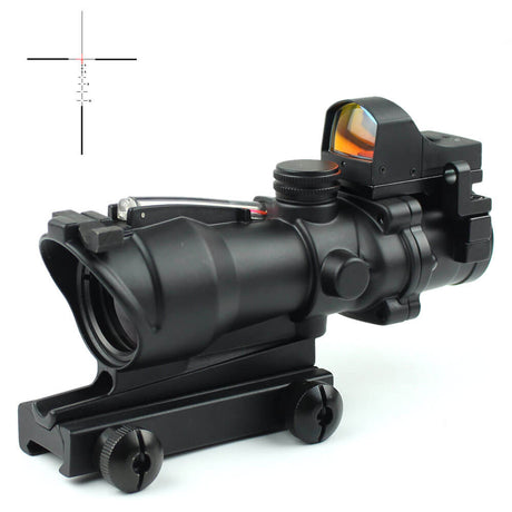 GHT 4x32 ACOG Sight With Fibre Illuminated Red Dot Sight-GHT-Socom Tactical Airsoft
