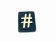 Hashtag '#' small patch white-Socom Tactical Airsoft-Socom Tactical Airsoft