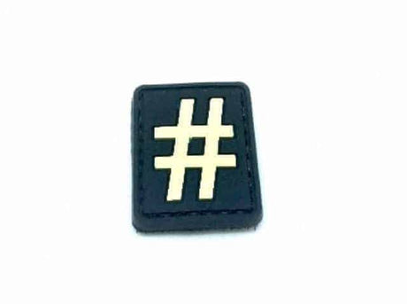 Hashtag '#' small patch white-Socom Tactical Airsoft-Socom Tactical Airsoft