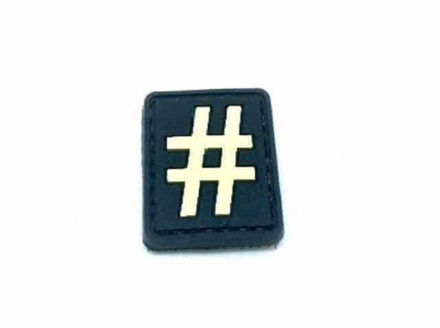 Hashtag '#' small patch white-Socom Tactical Airsoft-Socom Tactical Airsoft