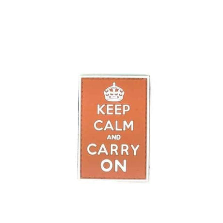 Keep Calm and Carry On patch (Orange)-Socom Tactical Airsoft-Socom Tactical Airsoft