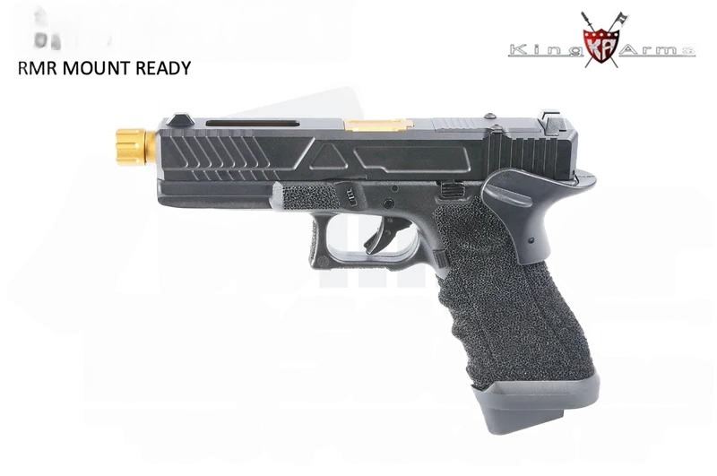 King Arms KA17 Custom with RMR Mount GBB Pistol - Black-King Arms Airsoft-Socom Tactical Airsoft