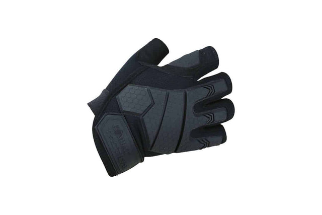 Kombat UK Alpha Fingerless Gloves - Black-Kombat UK-Socom Tactical Airsoft
