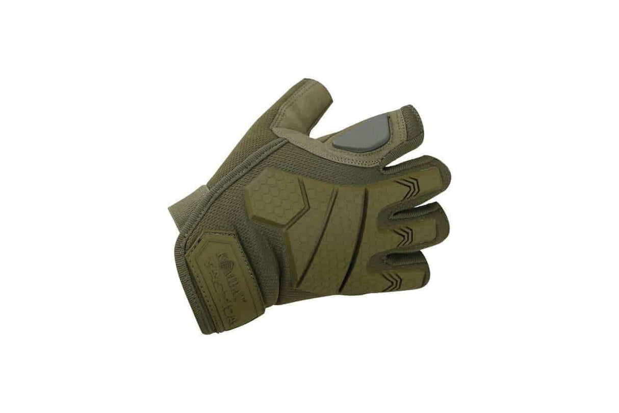 Kombat UK Alpha Fingerless Gloves - Coyote-Kombat UK-Socom Tactical Airsoft
