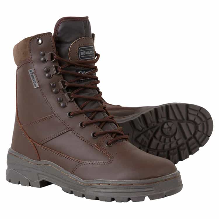Kombat UK Leather Patrol Boot 8" - Brown-Kombat UK-Socom Tactical Airsoft