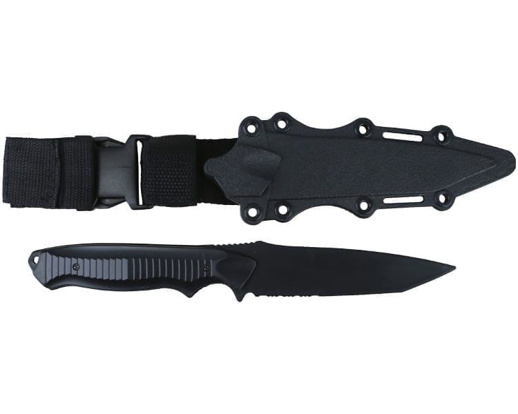 Kombat UK Tanto Knife With Sheath - Black-Kombat UK-Socom Tactical Airsoft