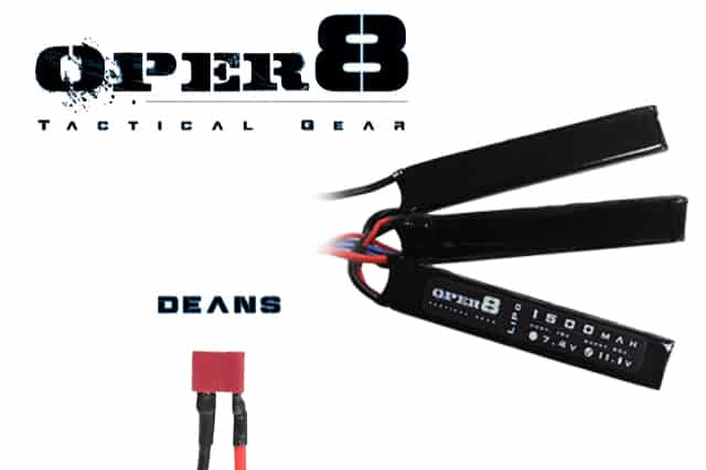 Oper8 11.1v 1500MAH LiPo Crane Stock Battery-Oper8 Power-Socom Tactical Airsoft