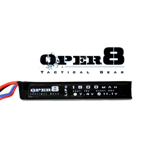 Oper8 11.1v 1500MAH LiPo Stick Battery-Oper8 Power-Socom Tactical Airsoft