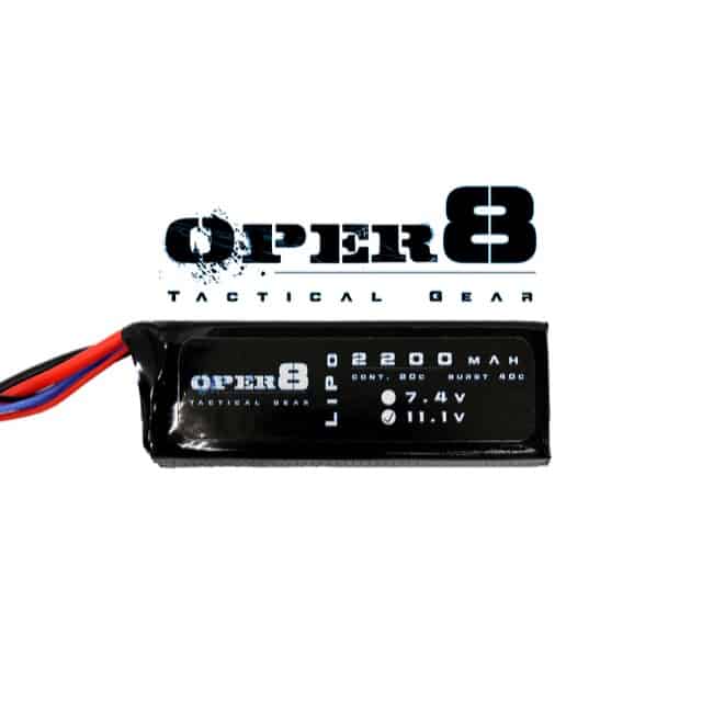 Oper8 11.1v 2200MAH LiPo Block Battery-Oper8 Power-Socom Tactical Airsoft