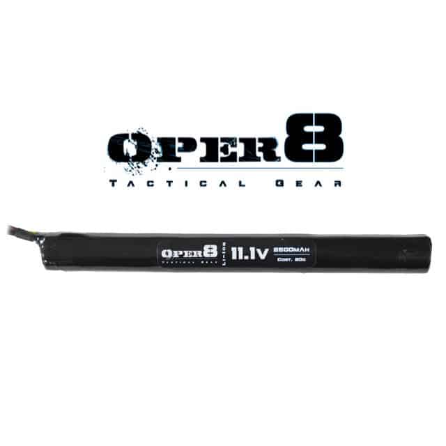 Oper8 11.1V Li-ion 2500MAH Stick Battery-Oper8 Power-Socom Tactical Airsoft