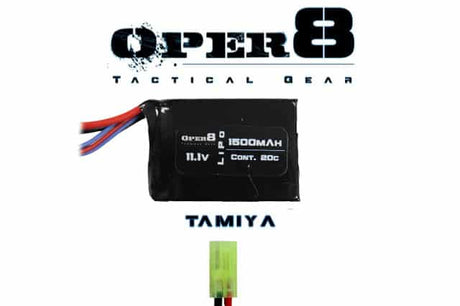 Oper8 11.1V Lipo 1500MAH Block Battery-Oper8 Power-Socom Tactical Airsoft