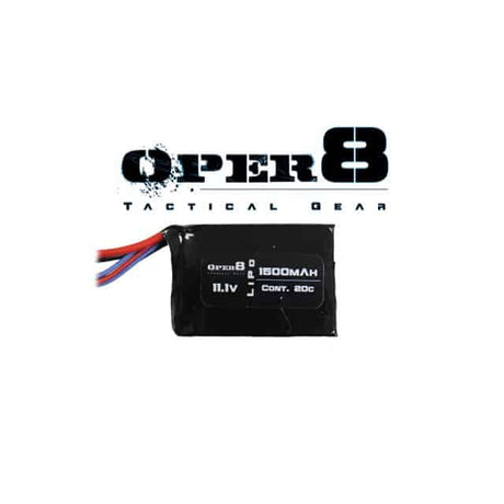 Oper8 11.1V Lipo 1500MAH Block Battery-Oper8 Power-Socom Tactical Airsoft