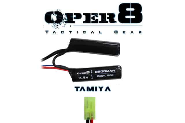Oper8 7.4V Li-ion 2500MAH Nunchuck Battery-Oper8 Power-Socom Tactical Airsoft