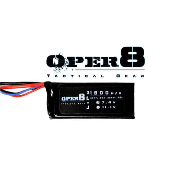 Oper8 7.4v Lipo Block Mini 1600MAH Battery-Oper8 Power-Socom Tactical Airsoft