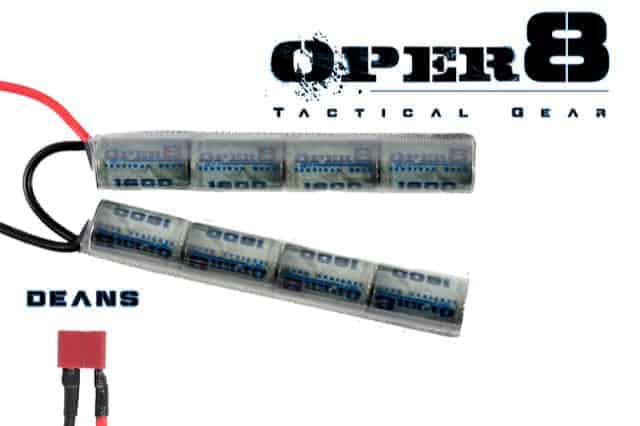 Oper8 9.6v 1600MAH Crane Stock Battery-Oper8 Power-Socom Tactical Airsoft