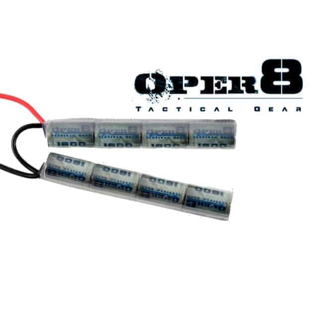 Oper8 9.6v 1600MAH Crane Stock Battery-Oper8 Power-Socom Tactical Airsoft