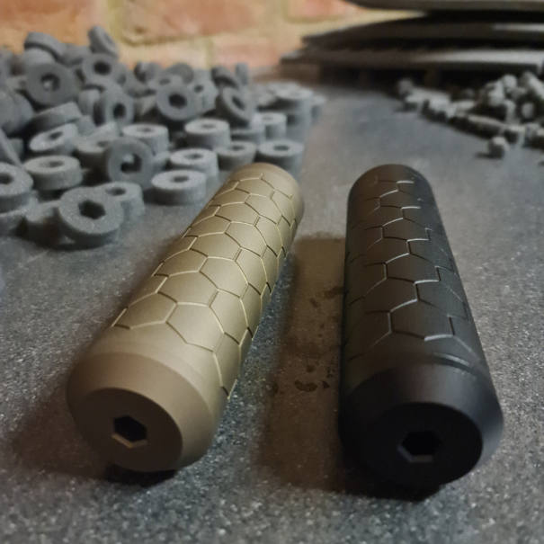 Sniper Mechanics HEXX suppressor XL (Black / FDE)-Sniper Mechanic-Socom Tactical Airsoft