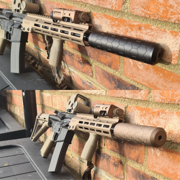 Sniper Mechanics HEXX suppressor XL (Black / FDE) – Socom Tactical