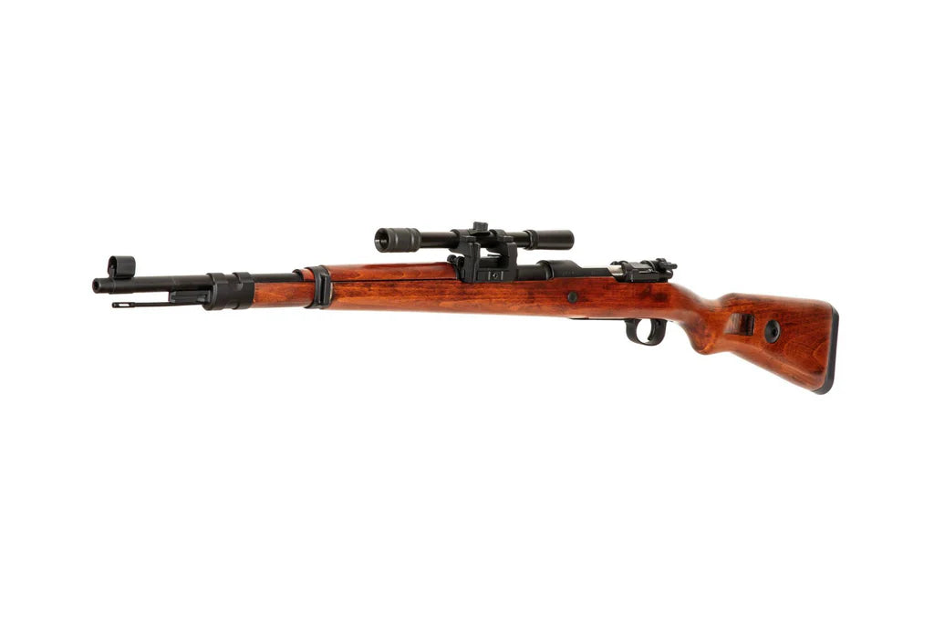 Snow Wolf Karabiner 98K Bolt-Action Sniper Rifle Real Wood with Scope-Snow Wolf-Socom Tactical Airsoft