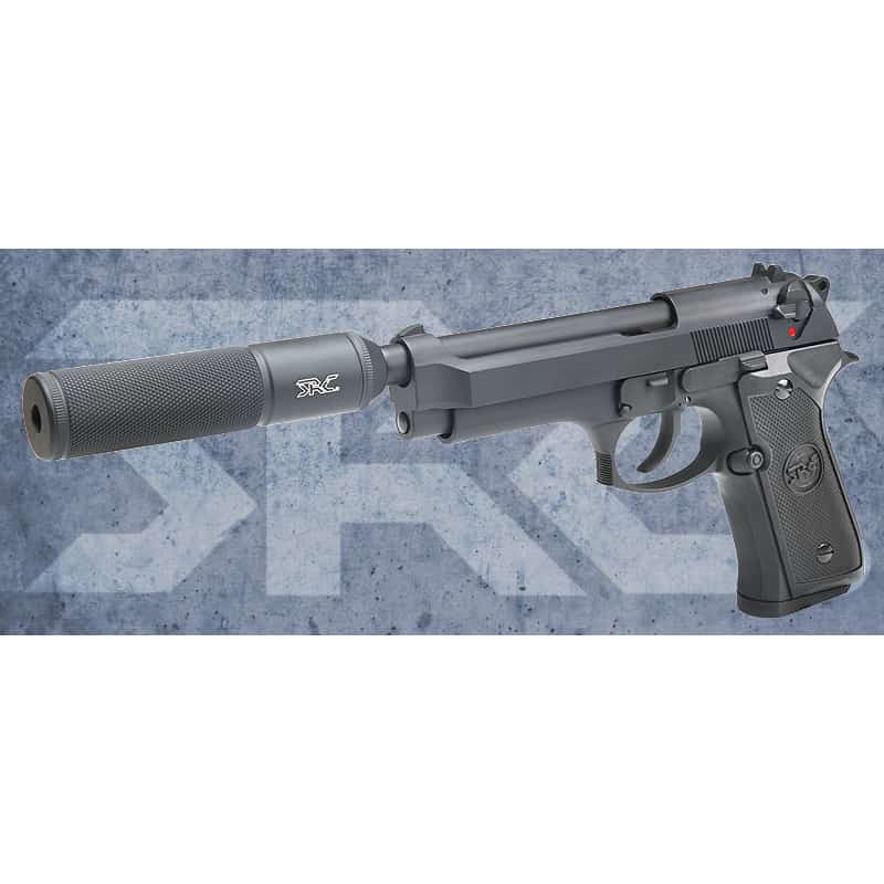 SRC M9 Tactical Gas Blowback Pistol (With Silencer)-SRC-Socom Tactical Airsoft