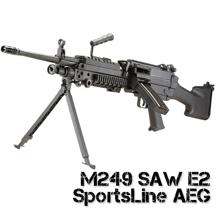S&T M249 MK2 Sportline LMG (Box Magazine)-S&T-Socom Tactical Airsoft