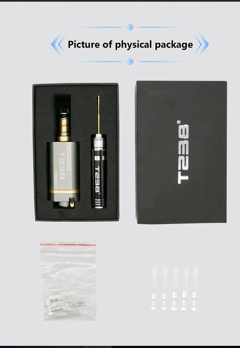 T238 Brushless Motor High Torque & Speed (Long Shaft)-T238-Socom Tactical Airsoft