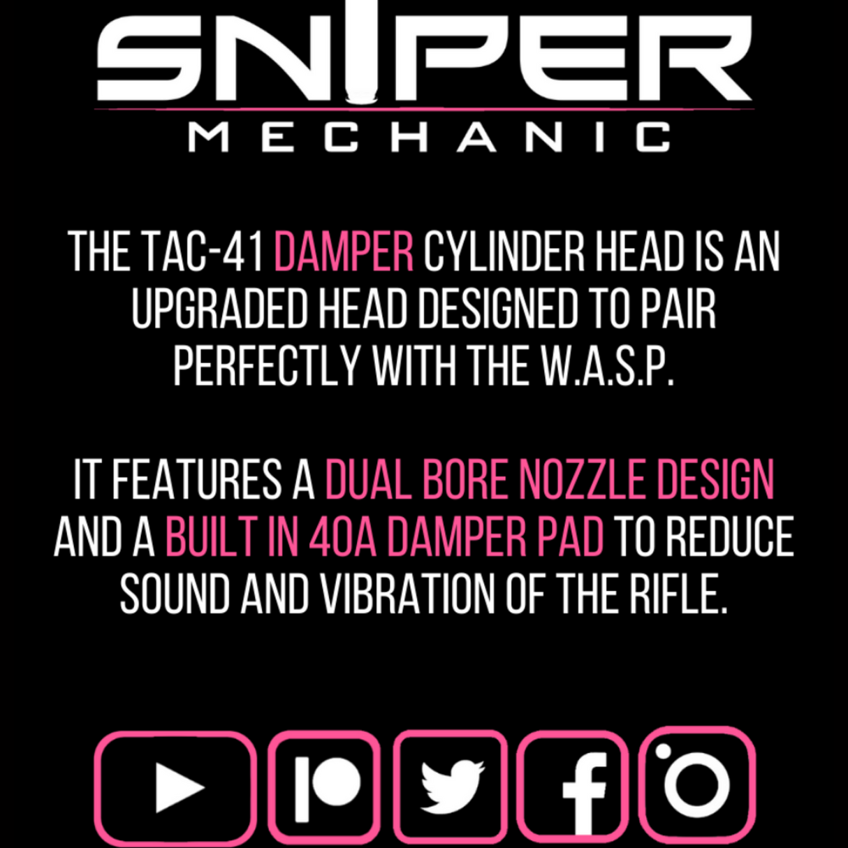 Tac-41 Cylinder Head GBB Version-Sniper Mechanic-Socom Tactical Airsoft