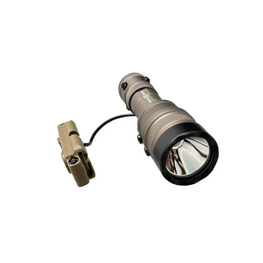 TAK TAK Rain Cloud Flashlight with Modular Switch RiS Mounted (Tan)-Tak Tak-Socom Tactical Airsoft