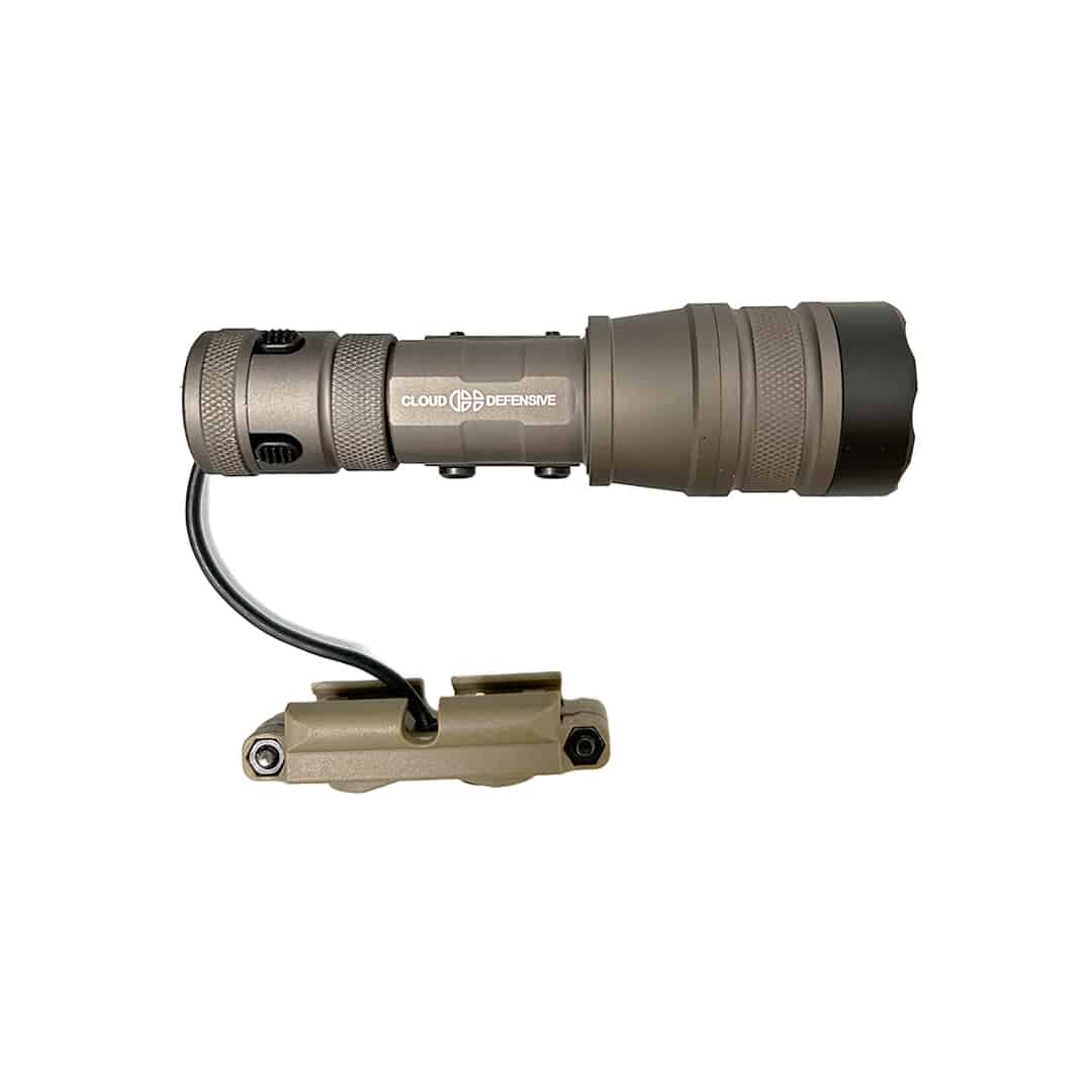 TAK TAK Rain Cloud Flashlight with Modular Switch RiS Mounted (Tan)-Tak Tak-Socom Tactical Airsoft